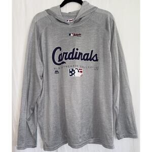 St Louis Cardinals NWOT Majestic MLB XL Hooded Lightweight Breathable Shirt